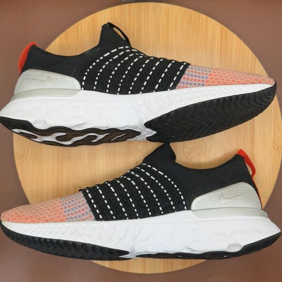 Nike React Phantom Run Flyknit 2 Black Team Orange Men's 10.5 - Picture 4 of 10